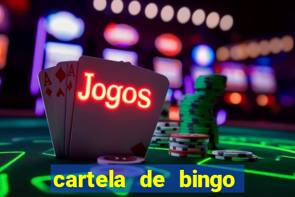 cartela de bingo pra imprimir